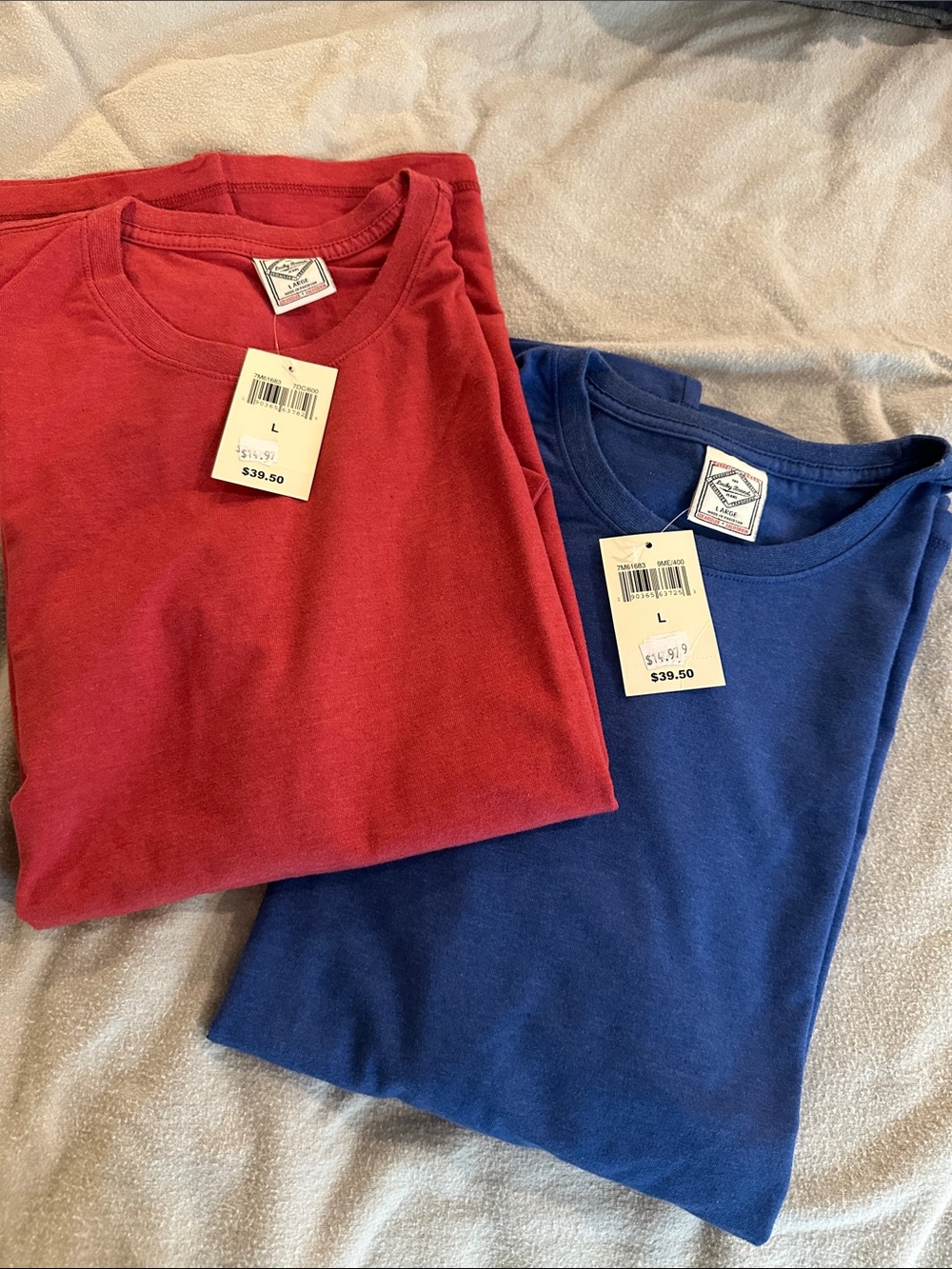 Lucky Brand Short Sleeve Tees - Red and Blue